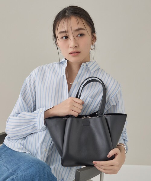 インディヴィ（INDIVI）/【ミドルサイズ／合皮】キャリアタックバッグ ミドルサイズ／合皮】キャリアタックバッグ（ハンドバッグ）｜INDIVI