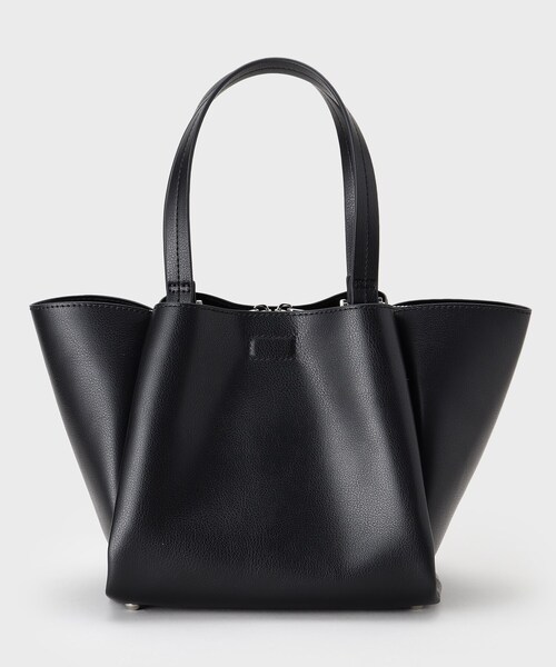 INDIVI（インディヴィ）の「【ミドルサイズ／合皮】キャリアタックバッグ（ハンドバッグ・レディース・ブラック/ベージュ系その他7・00）」の7枚目の写真