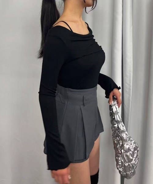 Lots of Love（ロッツオブラブ）の「【2026SS】オフショルリブトップス（Tシャツ/カットソー・レディース・ブラック/ベージュ/ピンク・M）」の14枚目の写真