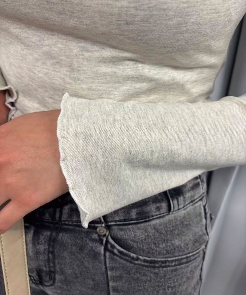 Lots of Love（ロッツオブラブ）の「【2026SS】オフショルリブトップス（Tシャツ/カットソー・レディース・ブラック/ベージュ/ピンク・M）」の7枚目の写真