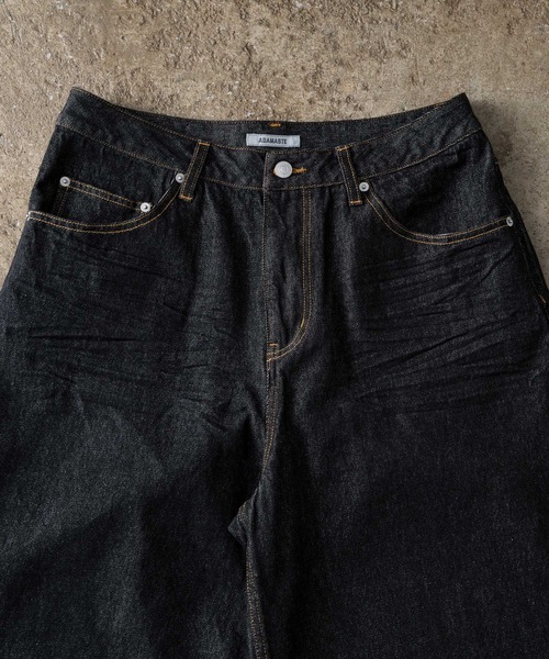 ADAMASTE（アダマスト）の「Skeleton Heart Logo Buggy Rigid  Denim Pants - スケルトンハートロゴバギーリジットデニムパンツ（デニムパンツ・メンズ・ブラック/インディゴブルー・MEDIUM/LARGE）」の20枚目の写真