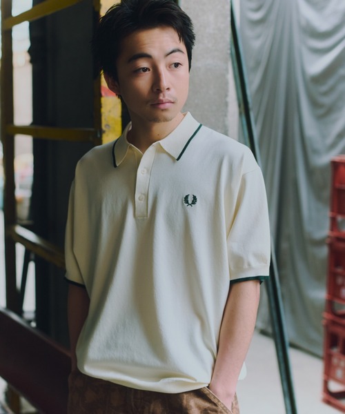 單條紋飾邊夏季針織POLO衫