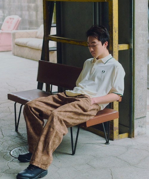 單條紋飾邊夏季針織POLO衫