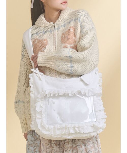 merry jenny(メリージェニー)の「frill frillぬい活バッグ(ショルダーバッグ・レディース・レッド/ブルー/オフホワイト/ピンク・FREE)」の7枚目の写真