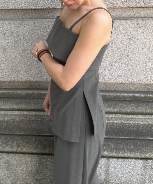 JENNE(ジェンヌ)の「ビスチェ風トップス(防シワ機能性生地)(Tシャツ/カットソー・レディース・グレー/ブラック・SMALL/MEDIUM/LARGE)」の6枚目の写真