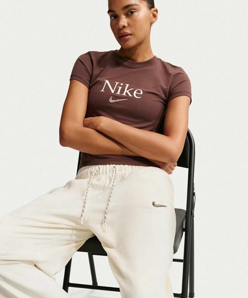 NIKE（ナイキ）の「《セットアップ対応商品》ナイキ スポーツウェア ウィメンズ ハイウエスト ワイドレッグ ベロア パンツ / Nike Sportswear Women's High-Waisted Wide-Leg Velour Pants IQ0681-113 Coconut Milk（その他パンツ・レディース・ホワイト系その他2・XS/S/M/L/XL）」の5枚目の写真