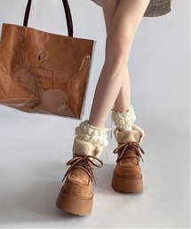 WEGO | WEGO/厚底ムートンボアショートブーツ(その他シューズ)