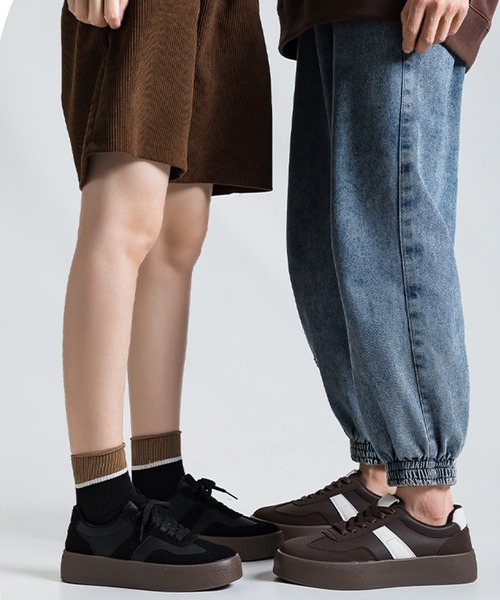 WESTBOY（ウエストボーイ）の「厚底 ローカット ジャーマントレーナー スニーカー WO25W15SH05（スニーカー・メンズ・ブラック/ホワイト/ブラウン・41/44/43/42）」の5枚目の写真