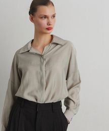HIDDEN PLACKET SHIRT_BEIGE