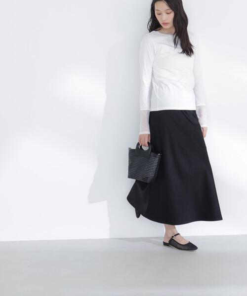 NATURAL BEAUTY BASIC(ナチュラルビューティーベーシック)の「◇バイアスサテンナロースカート(スカート・レディース・オフホワイト/イエロー/ブラウン/ブラック/ホワイト系その他2・MEDIUM/P/S)」の18枚目の写真