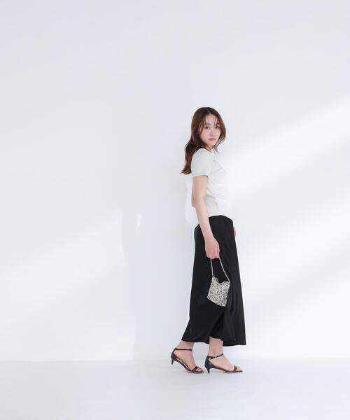 NATURAL BEAUTY BASIC(ナチュラルビューティーベーシック)の「◇バイアスサテンナロースカート(スカート・レディース・オフホワイト/イエロー/ブラウン/ブラック/ホワイト系その他2・MEDIUM/P/S)」の22枚目の写真
