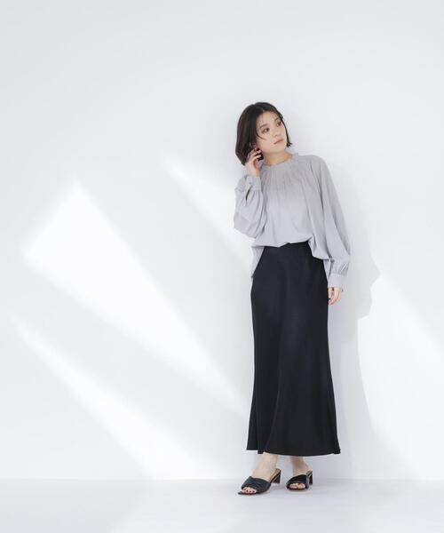 NATURAL BEAUTY BASIC（ナチュラルビューティーベーシック）の「◇バイアスサテンナロースカート（スカート・レディース・オフホワイト/イエロー/ブラウン/ブラック/ホワイト系その他2・MEDIUM/P/S）」の11枚目の写真