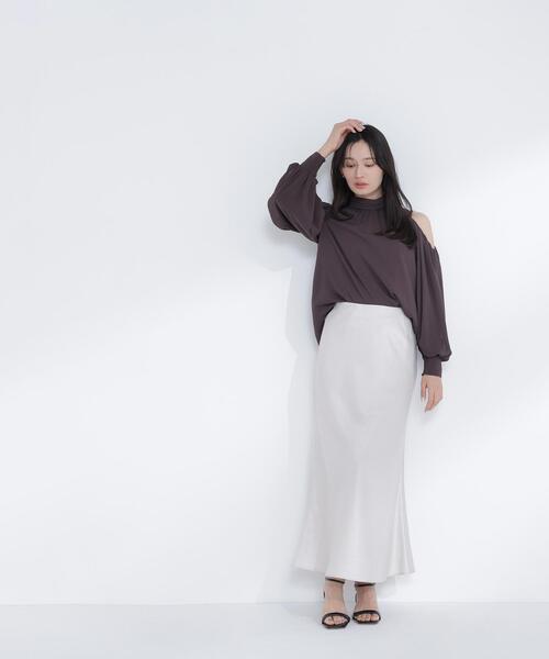 ◇バイアスサテンナロースカート（スカート）｜NATURAL BEAUTY BASIC