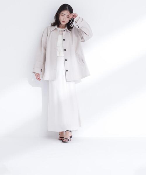 バイアスサテンナロースカート アイボリー ナチュラルビューティーベーシック ◇バイアスサテンナロースカート（スカート）｜NATURAL BEAUTY BASIC