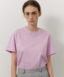 シルキーラウンド半袖Tシャツ_Pink