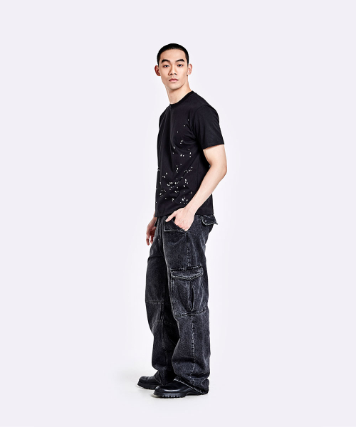 51%(フィフティーワンパーセント)の「Denim cargo pants - Washed black(デニムパンツ・メンズ・その他・L/M/S)」の6枚目の写真