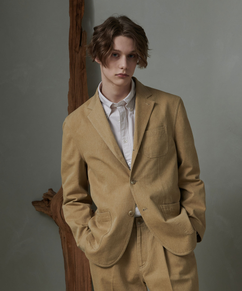 PRODESHIRT(プロデシャツ)の「ヴィンテージコットンピケブレザー(サンドベージュ)(テーラードジャケット・メンズ・その他・M/L)」の1枚目の写真