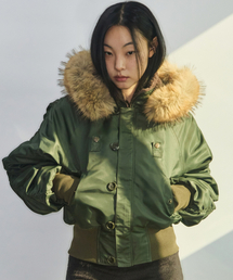 runningHIGH（ランニングハイ）の「パートリムMA-1ジャケット[カーキ]（MA-1）」