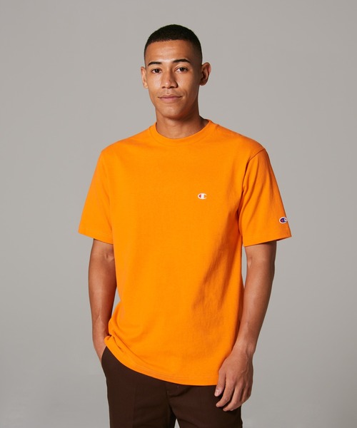 Champion(チャンピオン)の「【Champion/チャンピオン】メンズ メンズカジュアル ショートスリーブTシャツ(Tシャツ/カットソー・メンズ・ライトイエロー/ライトピンク/ライトオレンジ系・MEDIUM/X-LARGE/LARGE)」の1枚目の写真