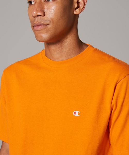 Champion(チャンピオン)の「【Champion/チャンピオン】メンズ メンズカジュアル ショートスリーブTシャツ(Tシャツ/カットソー・メンズ・ライトイエロー/ライトピンク/ライトオレンジ系・MEDIUM/X-LARGE/LARGE)」の4枚目の写真