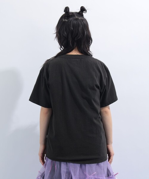 mmts（マミタス）の「BLACK CAT FACE  Tシャツ 旅行 レイヤード 洗濯可能 主役トップス ライブ（Tシャツ/カットソー・レディース・ブラック・S/M/L/XL）」の10枚目の写真