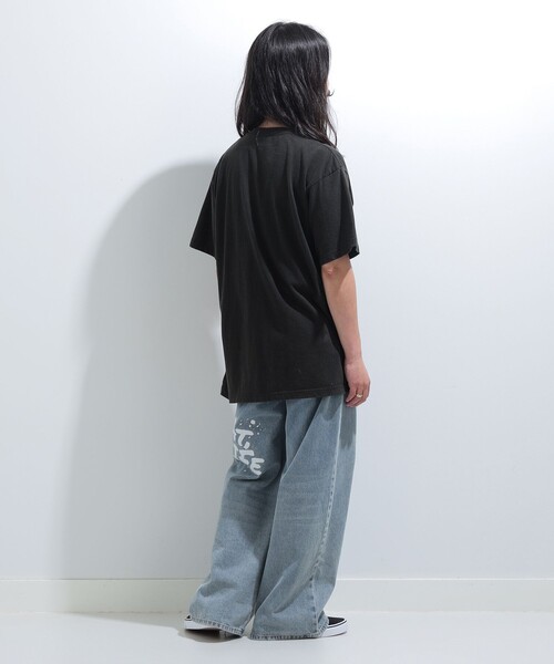 mmts（マミタス）の「BLACK CAT FACE  Tシャツ 旅行 レイヤード 洗濯可能 主役トップス ライブ（Tシャツ/カットソー・レディース・ブラック・S/M/L/XL）」の19枚目の写真