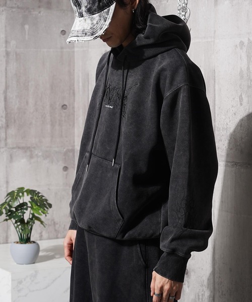 セール】トライバル柄 ピグメントフーディー / Tribal Print Pigment