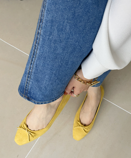 LE TALON（ルタロン）の「《追加》フレンチスクエアバレエ（バレエシューズ・レディース・アイボリー/ブラウン系その他/イエロー/ブラック系その他・22.5cm/22cm/21.5/25cm/24.5cm/24cm/23.5cm/23cm/26cm）」の4枚目の写真