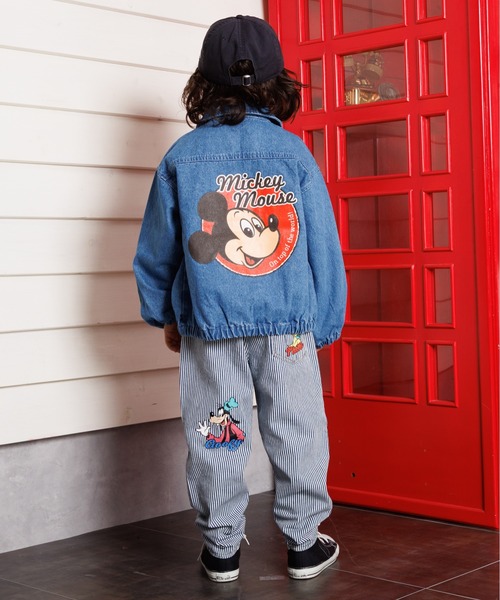 Disney(ディズニー)の「ディズニー デニムジャケット 1252K(デニムジャケット・キッズ・ブラック×レッド・100cm/110cm/120cm/130cm/140cm/90cm)」の4枚目の写真