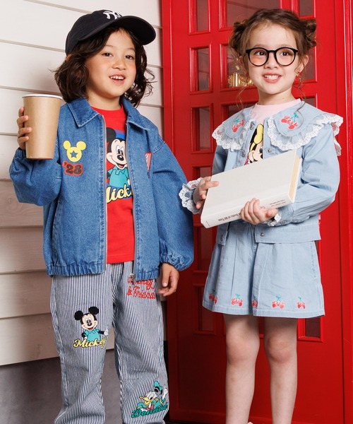 Disney(ディズニー)の「ディズニー デニムジャケット 1252K(デニムジャケット・キッズ・ブラック×レッド・100cm/110cm/120cm/130cm/140cm/90cm)」の10枚目の写真