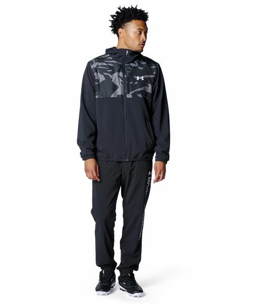 UNDER ARMOUR（アンダーアーマー）の「UAウーブン フルジップ フーディド ジャケット（ベースボール/メンズ）（その他アウター・メンズ・ブラック・S/L/XL/2XL/M/3XL）」の3枚目の写真