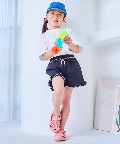 Life Support Products（ライフサポートプロダクツ）の「フリルカットショートパンツ（その他パンツ・キッズ・オレンジ/ブルー/ピンク/チャコール/ライトグリーン/モカ・110/80/90/120/95/100/130/140/150）」の15枚目の写真