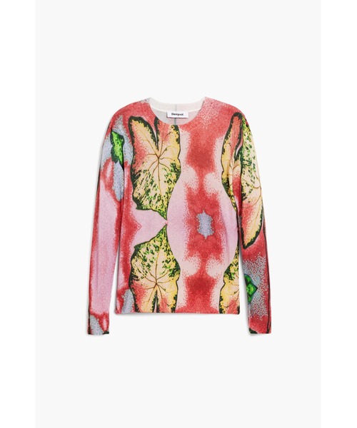 Desigual（デシグアル）の「ボタニカルリーフプリントニットセーター（ニット/セーター・レディース・レッド・XS/S/M/XL/L）」の10枚目の写真