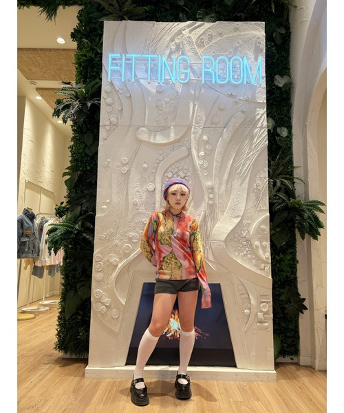 Desigual（デシグアル）の「ボタニカルリーフプリントニットセーター（ニット/セーター・レディース・レッド・XS/S/M/XL/L）」の9枚目の写真