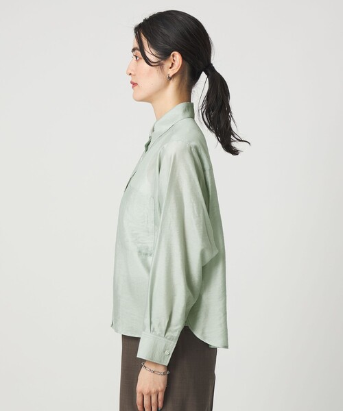 【KELLY】エアリーシアー ロングスリーブ シャツ UNITED ARROWS green label relaxing｜エアリー シアー ロングスリーブ