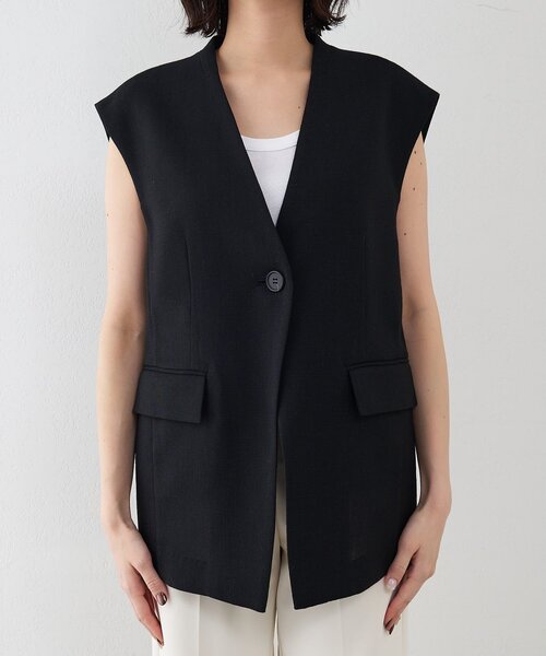 Whim Gazette（ウィムガゼット）の「リネンライクジレ（ベスト・レディース・ブラック/ベージュ・FREE）」の16枚目の写真