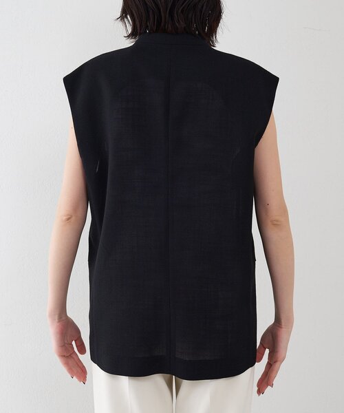Whim Gazette（ウィムガゼット）の「リネンライクジレ（ベスト・レディース・ブラック/ベージュ・FREE）」の6枚目の写真