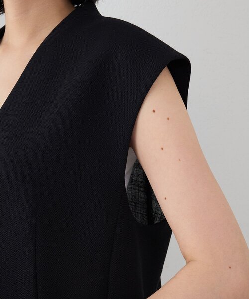 Whim Gazette（ウィムガゼット）の「リネンライクジレ（ベスト・レディース・ブラック/ベージュ・FREE）」の8枚目の写真