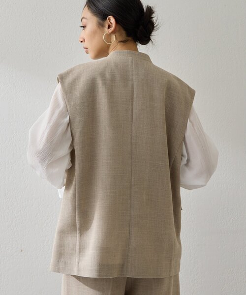 Whim Gazette（ウィムガゼット）の「リネンライクジレ（ベスト・レディース・ブラック/ベージュ・FREE）」の11枚目の写真