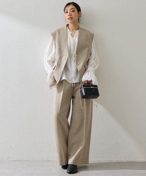 Whim Gazette（ウィムガゼット）の「リネンライクジレ（ベスト・レディース・ブラック/ベージュ・FREE）」の18枚目の写真