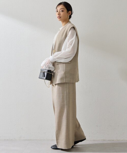 Whim Gazette（ウィムガゼット）の「リネンライクジレ（ベスト・レディース・ブラック/ベージュ・FREE）」の21枚目の写真