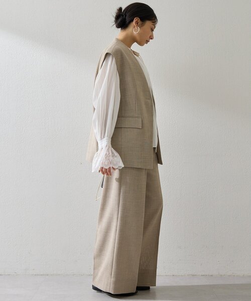 Whim Gazette（ウィムガゼット）の「リネンライクジレ（ベスト・レディース・ブラック/ベージュ・FREE）」の13枚目の写真