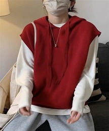 FREE STYLISTS（フリー スタイリスト）の「フード付きニットベスト（ベスト）」