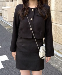 LAC-VERT | ツイード風ジャケット+ミニスカートセットアップ(セットアップ)