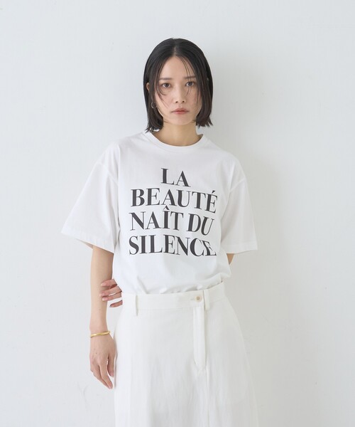 Rouge vif Anna（ルージュヴィフアンナ）の「バックフォトグラフィックロゴTシャツ（Tシャツ/カットソー・レディース・アイボリー/ホワイト・フリー）」の7枚目の写真