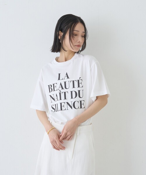 Rouge vif Anna（ルージュヴィフアンナ）の「バックフォトグラフィックロゴTシャツ（Tシャツ/カットソー・レディース・アイボリー/ホワイト・フリー）」の9枚目の写真
