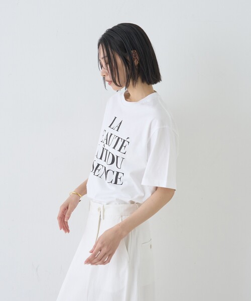 Rouge vif Anna（ルージュヴィフアンナ）の「バックフォトグラフィックロゴTシャツ（Tシャツ/カットソー・レディース・アイボリー/ホワイト・フリー）」の10枚目の写真