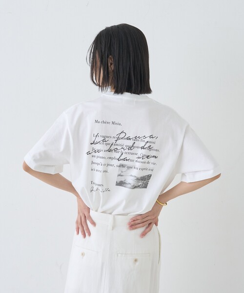 Rouge vif Anna（ルージュヴィフアンナ）の「バックフォトグラフィックロゴTシャツ（Tシャツ/カットソー・レディース・アイボリー/ホワイト・フリー）」の11枚目の写真