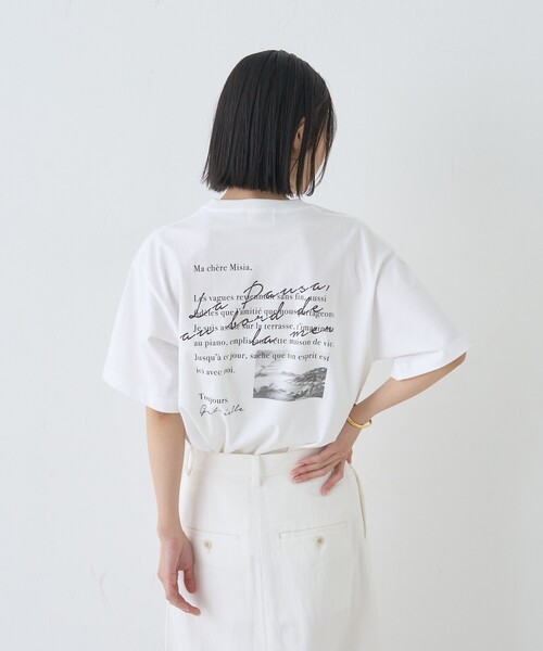 Rouge vif Anna（ルージュヴィフアンナ）の「バックフォトグラフィックロゴTシャツ（Tシャツ/カットソー・レディース・アイボリー/ホワイト・フリー）」の12枚目の写真