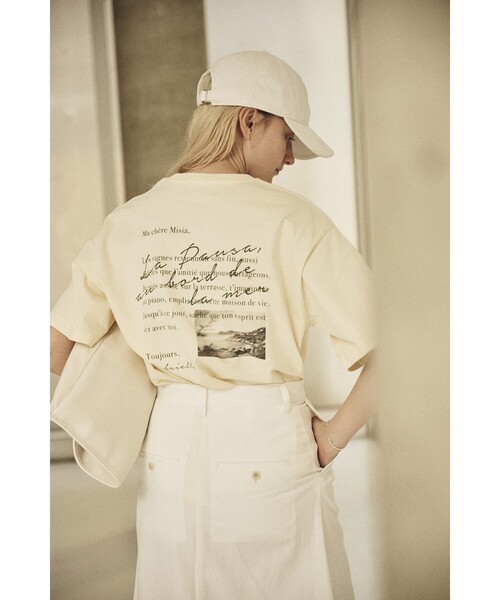 Rouge vif Anna（ルージュヴィフアンナ）の「バックフォトグラフィックロゴTシャツ（Tシャツ/カットソー・レディース・アイボリー/ホワイト・フリー）」の15枚目の写真